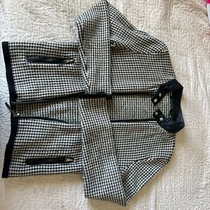 Black and White Houndstooth Jacket